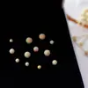 Joias de Prata Beixi Brincos de Prata Esterlina S925 para Mulheres, Argolas de Orelha Fosco com Contas Redondas de Feijão Dourado, Simples e Versátil para Cuidado com a Orelha