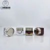 Em estoque 20 ml30ml frasco de óleo essencial com fundo quadriculado frasco pequeno marrom conta-gotas transparente frasco vazio sub-frasco de essência de vidro