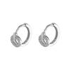 Aretes de Aro Geométricos de Zirconia, Moda de Tendencia Nacional, Aretes de Estilo Unisex Transfronterizo, Aretes de Círculo de Moneda de Zirconia