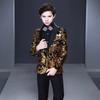 Traje de Disfraz de Rendimiento para Niños Estilo Británico Guapo Rendimiento de Piano Anfitrión Desfile de Modelos Vestido de Lentejuelas