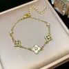 Pulseira de Zircônia Banhada a Ouro Real 18K com Pérola de Pônei, Estilo de Luxo Leve de Alta Qualidade, Acessório Versátil para o Ano de Nascimento