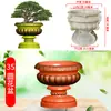 Molde para Vaso de Flor Redondo de Cimento, Modelo de Vaso de Flor Plástico Caseiro, Gabarito para Vaso de Bonsai com Injeção de Concreto no Fundo