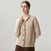 Nuevo Cárdigan de Punto de Cachemira Otoño e Invierno, Cuello Chal, Manga Larga, Holgado, Adelgazante, Elegante, Agradable para la Piel, Para Mujer, Para Viajar al Trabajo, Versátil