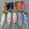 Escena de Flores Artificiales Diseño 1.25m Gran Ramo de Delphinium Artificial Venta al por Mayor Transfronteriza Materiales Artificiales para Manualidades Flor de Seda