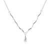 Collar Minimalista de Ondas de Agua para Mujer, Estilo Fresco, Cadena para Clavícula de Moda Versátil, Cadena para el Cuello de Celebridad de Internet de Nicho