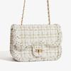 Bolsa de Lã Estilo Pequeno Perfumado Acessível de Luxo Estilo Nicho Trançado para Mulheres 2024 Nova Bolsa Transversal com Alça de Corrente