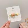 Pasador Dulce de Princesa Estilo Ins con Flequillo Lateral, Pinza para el Cabello Delicada y Versátil, Accesorio para el Cabello de Color Dopamina