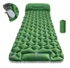 Colchoneta Inflable Auto-Inflable para Acampar al Aire Libre con Bomba de Pie, TPU con Forma de Diamante y Almohada para Esterilla de Dormir de Tienda de Campaña