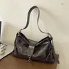 Bolsa de ombro com design retrô de nicho para mulheres, novo estilo coreano 2026, bolsa tote casual, bolsa transversal para o dia a dia