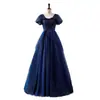 Vestido de Noche Negro para Exámenes de Canto, Atuendo de Alta Gama de Satín para Anfitrión de Ceremonia de Cumpleaños, Atuendo para Presentación de Piano en Reunión Anual