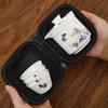 Conjunto de Chá Portátil para Viagem com Porcelana de Jade, Xícara de Chá Rápida de Cerâmica, Um Bule e Três Xícaras, Conjunto de Chá Kung Fu com Logo Atacado