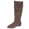 Botas altas con hebilla de cinturón, nuevo estilo 2026, elegantes, adelgazantes, moda para mujer, caña ancha, otoño, punta fina