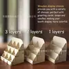 Adornos de Madera Multifuncionales Creativos de Escritorio Transfronterizos Estante de Almacenamiento de Tarjetas y Joyas Estante de Exhibición de Madera DIY Venta al por Mayor