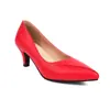 Zapatos de tacón alto de punta con costuras nuevas y charol de boca poco profunda, talla 32-48, zapatos de comercio exterior