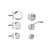 Arete de Titanio ASTM-F136 Borde Ondulado Fondo Plano Ópalo Broquel Base Vacía G23 Accesorios para Piercing de Fondo Plano Labio