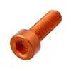 Tornillos de cabeza hexagonal de aleación de aluminio, anodizados, naranjas, M3-M6, para uso en equipos automatizados, resistentes a la corrosión