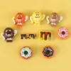 Muñeco de Donut de Dibujos Animados M&M Forma de M Resina Decoración para Zapatos DIY Materiales Hechos a Mano Accesorios Pegamento de Crema