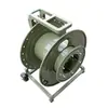 Carretel de enrolamento de cabo de fibra óptica portátil de metal de engenharia, carretel de enrolamento de cabo de 5 mm de diâmetro