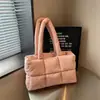 Bolso de tela a cuadros grande transfronterizo para mujer, nuevo modelo 2026, bolsa de algodón, gran capacidad, bolso de hombro ligero, bolso tote para debajo del brazo