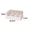 Caja de embalaje para postres Jiugongge, caja para pasteles, caja transparente para nieve, caja para soufflé, caja para picnic desechable