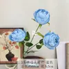 3 rosas de sol artificiales con bordes quemados pintados al óleo, estilo vintage, para sala de estar, mesa de comedor, decoración de fondo de boda y arreglos florales