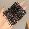 Grampo de Cabelo Básico, Presilha Preta Simples para Prender Mechas Pequenas, Acessório de Cabelo para Mulheres, Presilha de Aço, Presilha em Forma de U