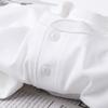 Camiseta de algodón puro blanco japonés de 250g, cuello Henry, manga corta, color liso, polo de hombro, top básico para hombres y mujeres