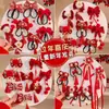 Grampo de cabelo com borla de arco antigo para crianças e mulheres 2025 acessórios para cabelo de ano novo para meninas roupas vermelhas de ano novo chinês grampo de cabelo chapéu