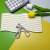Nuevo Rizador de Pestañas Transparente Gris sin Borde con Dientes de Peine Rizador de Pestañas de Ángulo Amplio con Dientes de Peine Rizador de Pestañas sin Borde