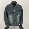 Chaqueta de Mezclilla para Hombre Otoño Invierno Tendencia High Street Marca Nueva Chaqueta Casual Estilo Hong Kong Guapo Engrosada Holgada Ropa de Trabajo Superior