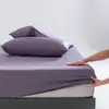 Sábana bajera de algodón de fibra larga, 60 hilos, Clase A, una pieza, funda de colchón 100% algodón puro, protector de colchón de tatami, a prueba de polvo, para uso en dormitorio