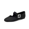 Zapatos Bajos de Moda Dulce Estilo Girly con una Sola Tira 2026 Primavera y Otoño Nuevos Zapatos Planos de Cuero con Puntera Redonda y Correa de Hebilla Única