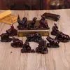 Mogno de imitação criativo 12 ornamentos do Zodíaco conjunto completo de rato, boi, tigre, coelho, cobra resina ornamentos de casa artesanato presentes