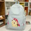 Nova Mochila Bordada Fofa Estilo Fresco para Estudante do Ensino Médio para Meninas, Estilo Japonês, Leve, Grande Capacidade, Mochila Casual