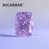 Piedra Suelta Rectangular Corte Flor de Hielo con Bordes Biselados, Corte Radiante Diamante de Alto Carbono 8A, Opciones Blancas y de Color Disponibles, Venta al por Mayor de Fábrica en Stock