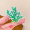 Horquilla de acrílico con forma de pez de dibujos animados para niña, con forma de corazón, para flequillo, con clip lateral, para tocado, accesorios para el cabello