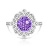 Anillo de Botón de Piedra Preciosa de Color Diamante de Alto Carbono Más Vendido en Tiktok con Corte de Fuegos Artificiales y Diseño Chapado en Oro, Joyería para Transmisión en Vivo Dropshipping