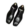 Zapatos de cuero para hombre, cuero genuino, estilo británico, retro, business casual, zapatos formales Derby, zapatos para traje de tres piezas de hombre, zapatos de boda, zapatos de novio