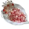 Atacado de fábrica Ouro Vermelho Sul pétalas de vidro folhas de árvore diy feito à mão Headdress Hanfu material de grampo de cabelo antigo