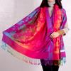 Bufanda Floral de Degradado Colorido Estilo Étnico Chal Jacquard Alargado Bufanda Escénica de Lijiang Nepal Bufanda Larga para Mujer