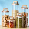 Frasco de Vidrio Sellado Estilo Americano con Asa, Frasco para Té, Frasco de Almacenamiento de Alimentos, Caja de Almacenamiento para Granos, Frasco de Vidrio Sellado para Almacenamiento