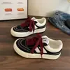 Zapatos de Lona Retro Grulla de Almohada Blanca Zapatos de Mujer 2026 Nuevos Versátiles Casuales Zapatos de Tabla Zapatos de Entrenamiento Alemanes Retro de Suela Gruesa