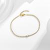 Collar de Zirconia para Mujer Joyería de Oro de 18K Traje Pendientes Clásicos de Acero de Titanio con Circonia Redonda Traje de Joyería Venta al por Mayor