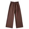 Outono e Inverno Europeu e Americano Garota Popular Nova Cintura Elástica Renda Renda Calça Wide Leg Calças Flare Cintura Alta Dividida Solta Casual Reta
