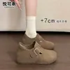Couro Genuíno Solado Grosso Salto Escondido Cobertura Total Sapatos Birkenstock Mocassins Femininos 2026 Outono Novos Mocassins Casuais Retrô Sapatos Individuais