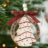 2026 Nuevo Regalo de Inauguración Adornos de Madera Decoración del Hogar Adornos Rojos para Árbol de Navidad Regalo