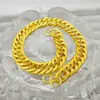Joyería de Imitación Oro 18K Pulsera Chapada en Oro para Hombres y Mujeres, Elegante y Versátil 12mm Hebilla Doble Pulsera Nk Fabricante de Puesto Callejero Suministro