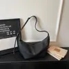 Bolso de moda para ir al trabajo para mujer, Primavera 2026, Bolso de hombro casual, Bolso cruzado tipo 'dumpling' de color sólido de gran capacidad