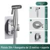 Pistola de pulverização de aço inoxidável 304 para banheiro, pistola de água pressurizada, limpeza de lavadora, bico de lavadora de banheiro