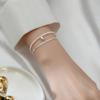 Pulsera Gimmel de Perlas de Plata de Ley S925 de Doble Capa Simple Personalizada Joyería de Mano Ligera con Cuentas Frescas y Dulces para Mujer S4515
